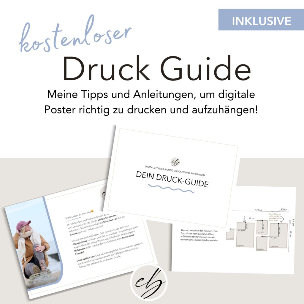 Druck-Guide mit Infos zur Aufhängung von Bildergalerien